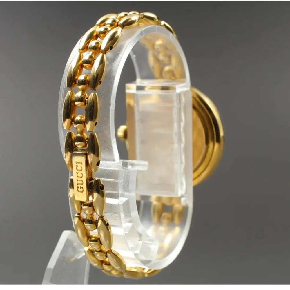 Gucci Italian Luxury 14K Gold Plated Bracelet Watch